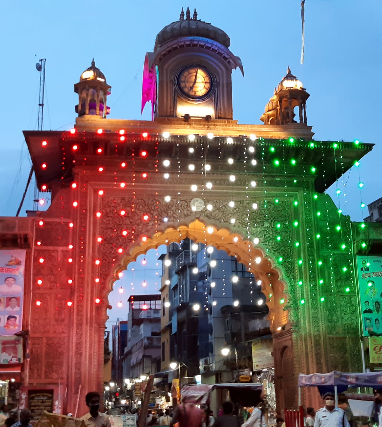 indpendence, day, celebration, lighting, mathura, holi gate