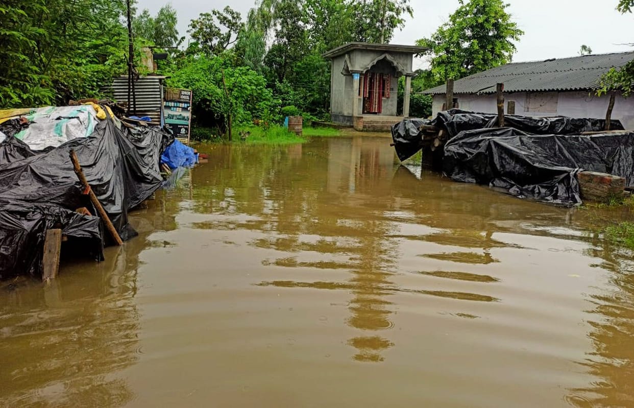Flood water enters three villages of Shakti Farm due to rain
