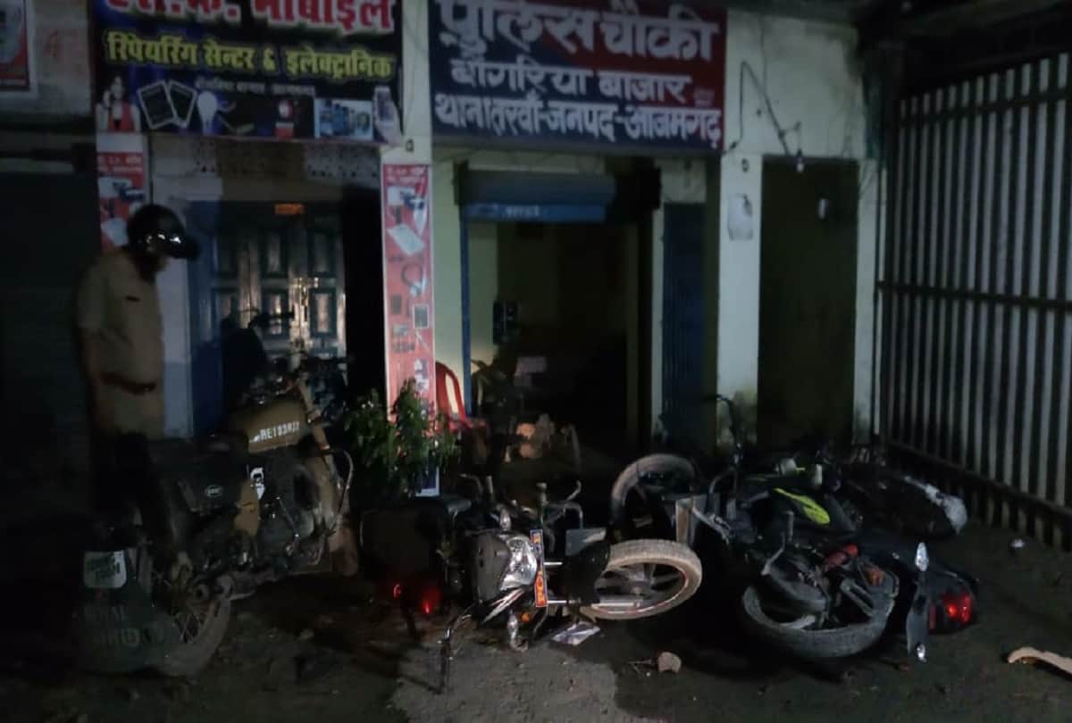 Azamgarh pradhan murder case second day silence in village, heavy police force deployed see photos