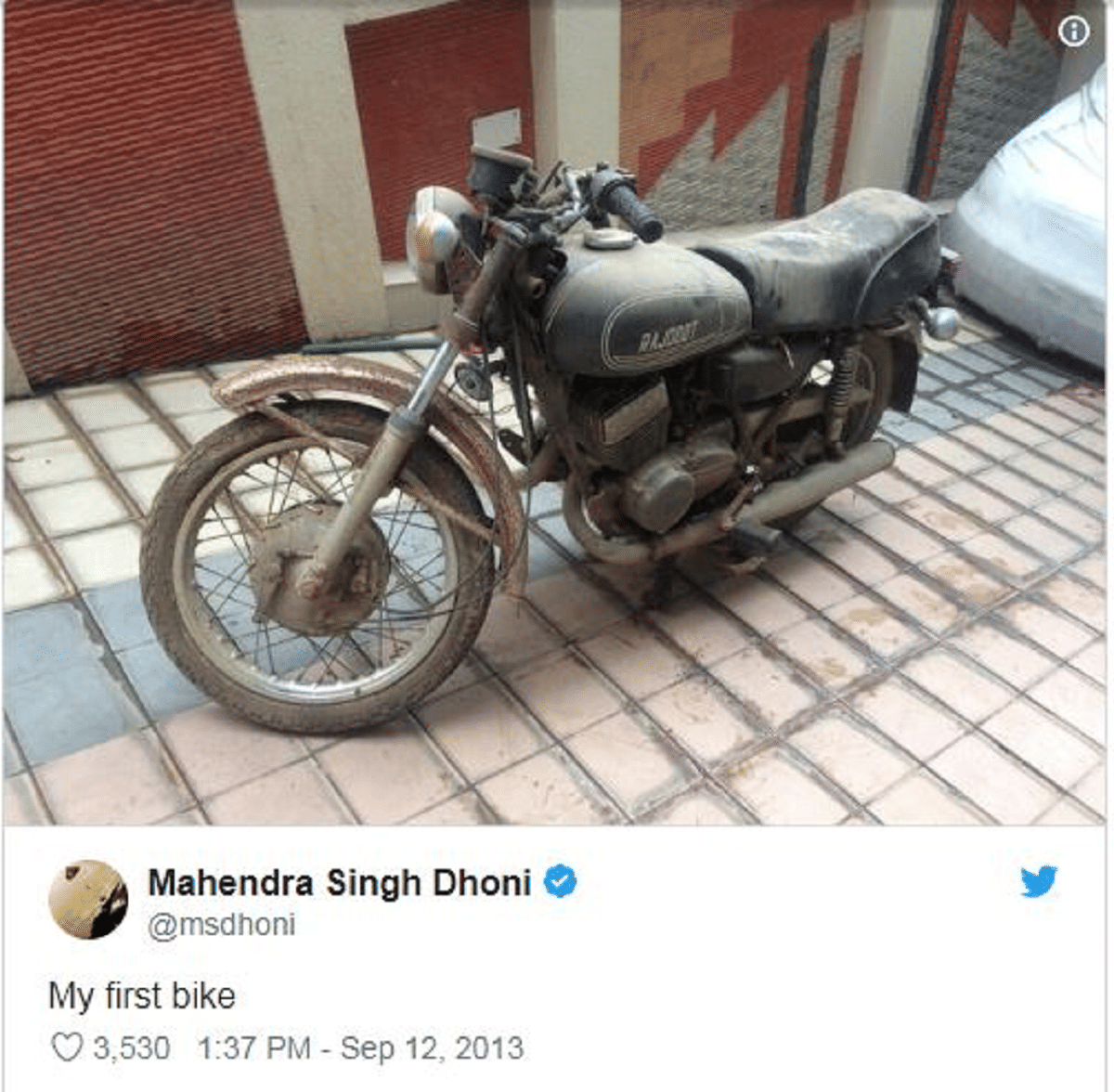 Mahendra Singh Dhoni Motorcycles collections
