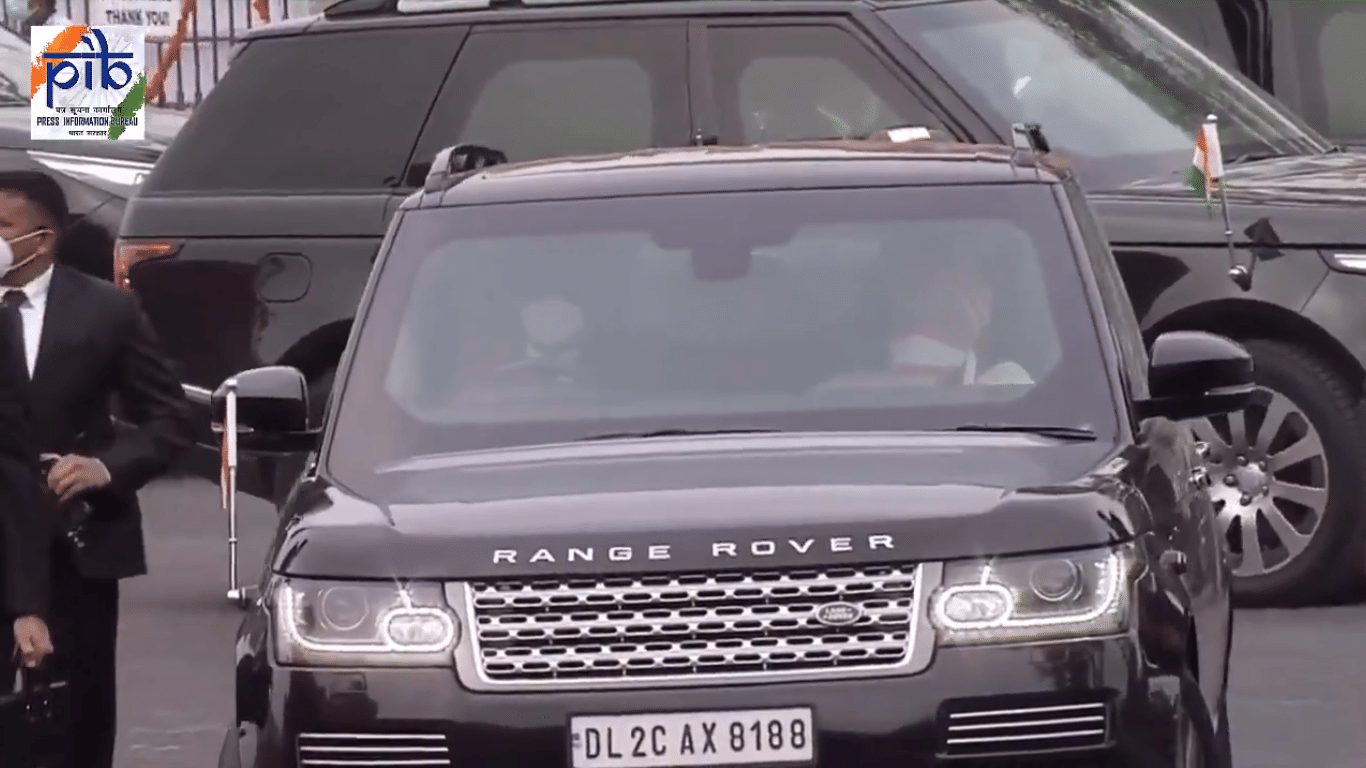 PM Narendra Modi arrives at Red Fort from Range Rover Sentinel on the occasion of 74th Independence Day