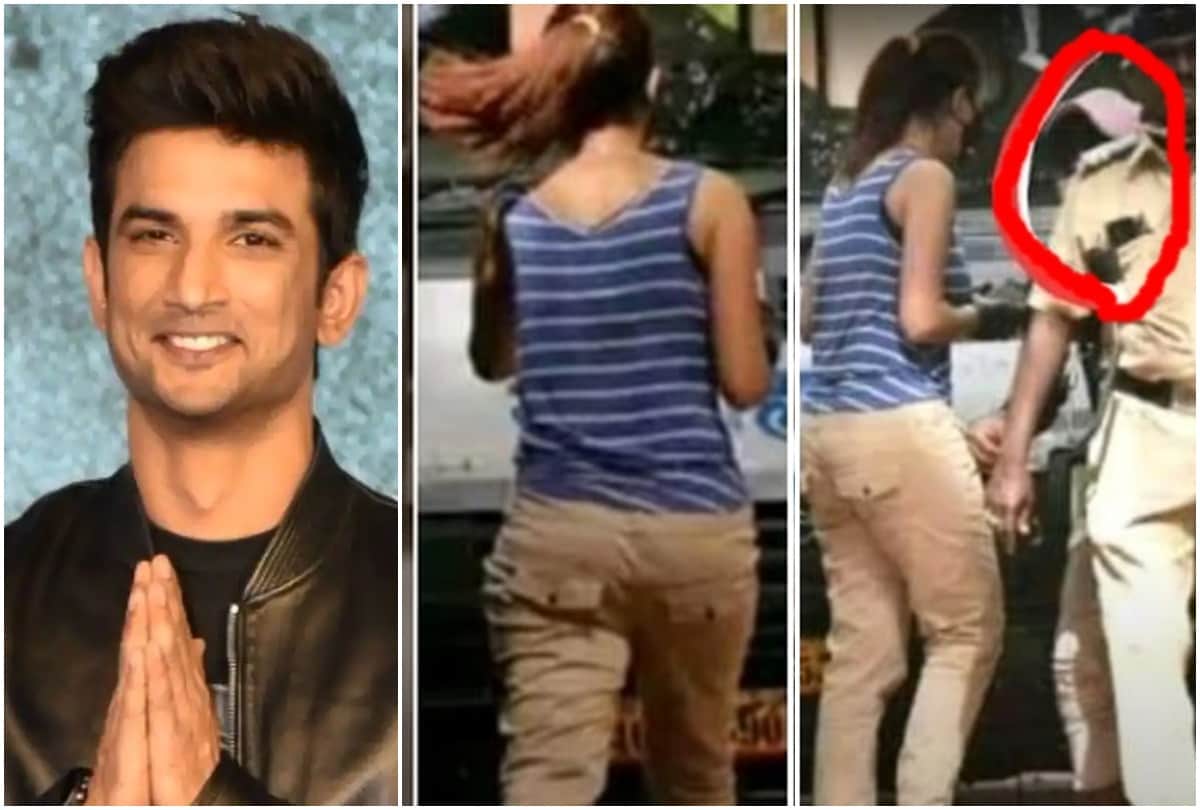 Sushant Singh rajput Death Case a video shows a mystery woman talking to a man dressed in a black shirt