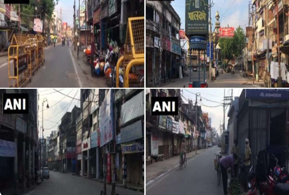 Prayagraj Silence on streets in Weekend Lockdown in up Police Strict