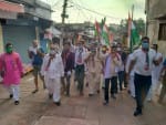 74 वें स्वतंत्रता दिवस पर वृंदावन कांग्रेस कमेटी द्वारा प्रभात फेरी निकाली गई