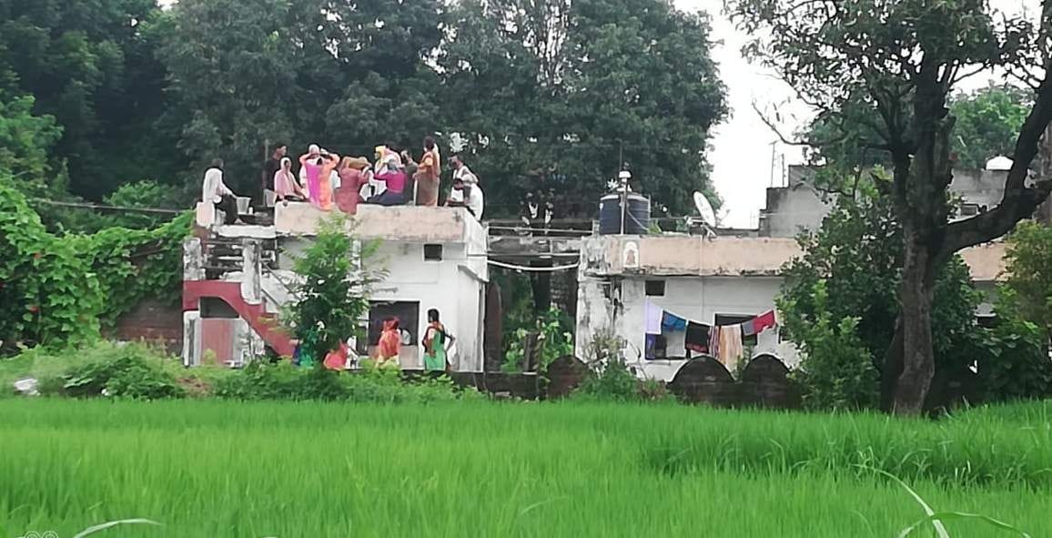 The river Saung turned to the fields of Khadri village