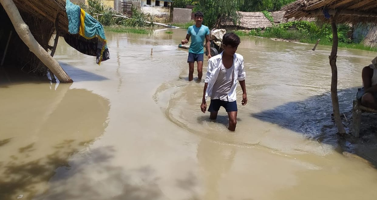 Ganges reached flood mark