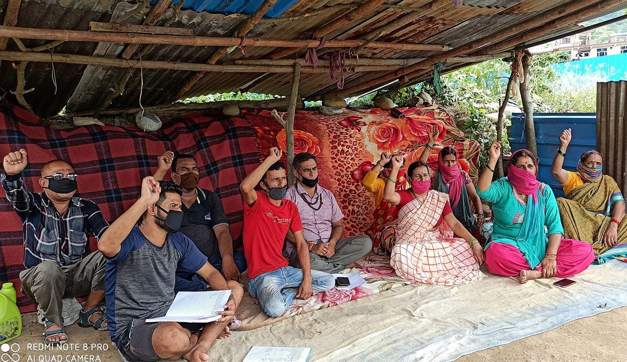 Project affected in Nathana again sat on strike