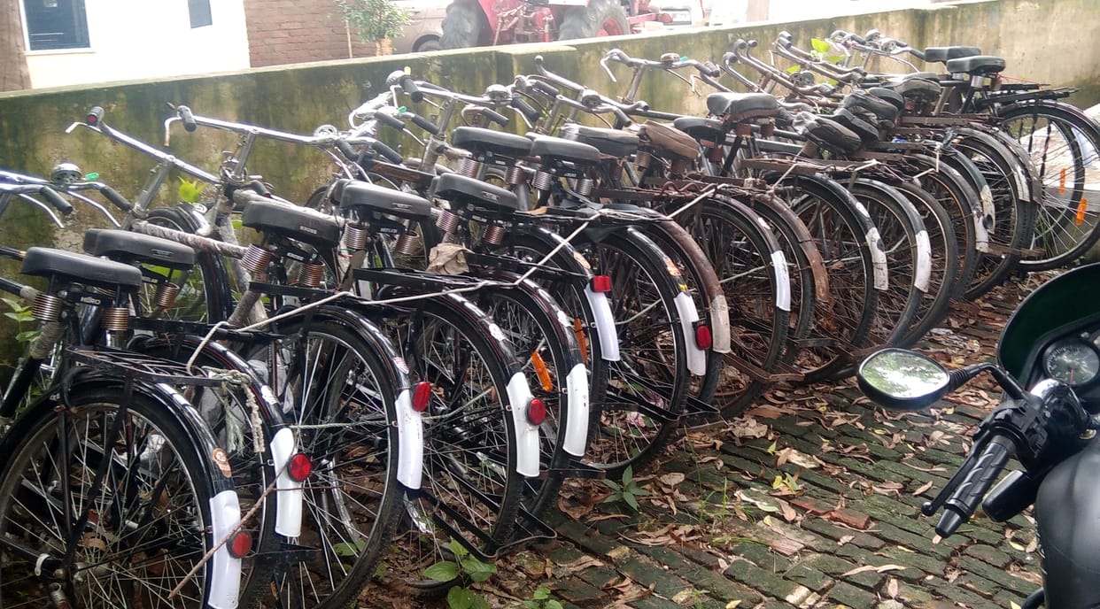 Bicycles of migrant workers rusting in Kotwali