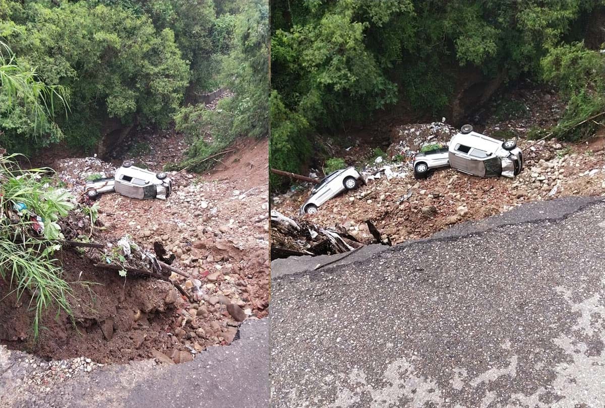 Landslides caused havoc in Jammu after rain, vehicles covered in debris