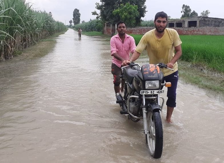 the water constent foeward in vileeges, the work of tatband is progress