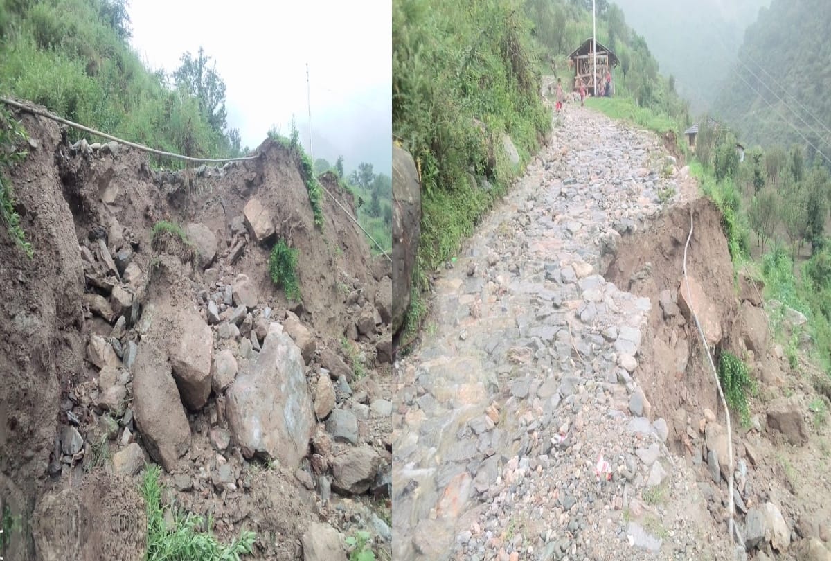landslide on Manali-Leh road in Himachal pradesh