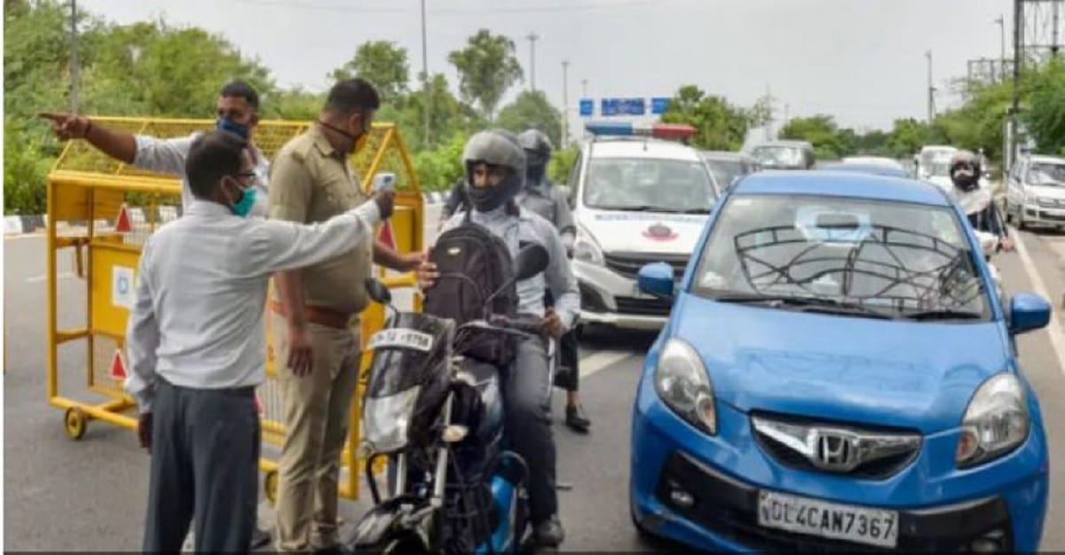delhi police si line hazir due to fine a challan over not wearing mask