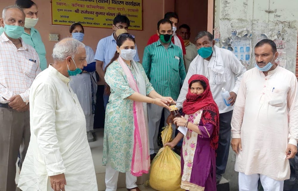 Provided ration kits to 80 needy