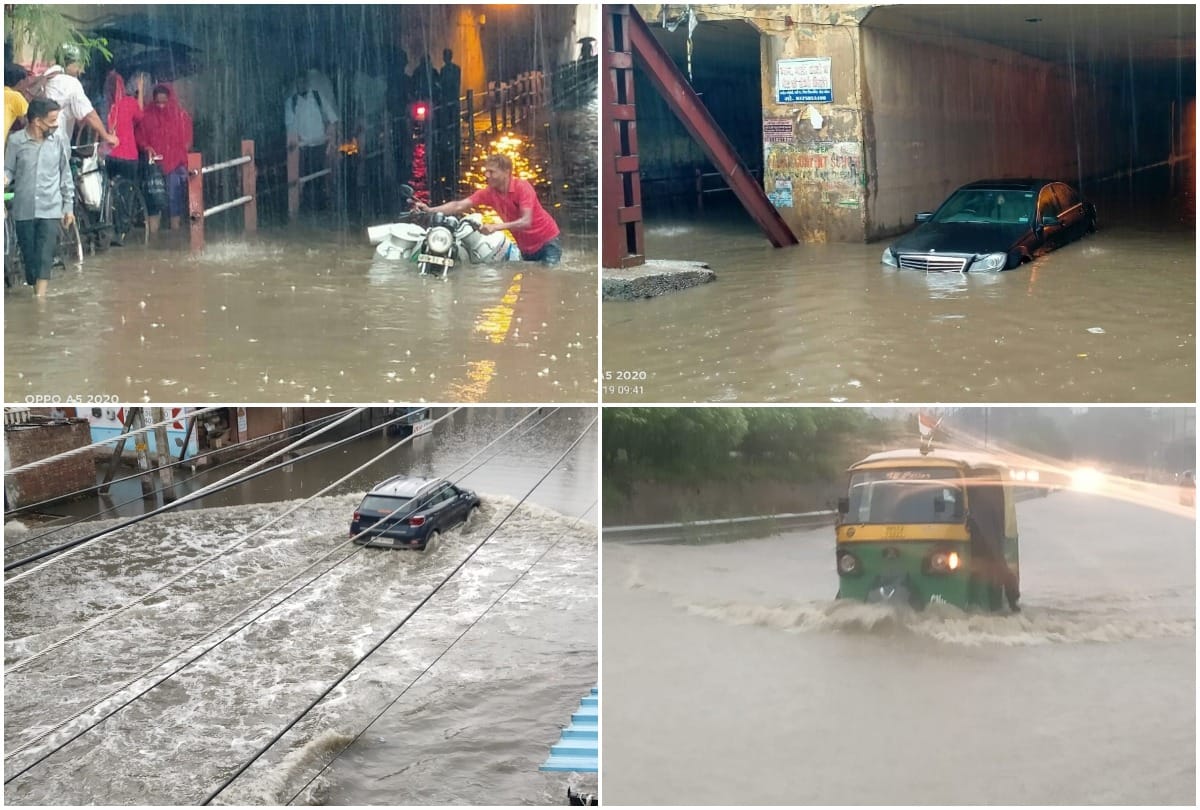 Delhi NCR Rain News: Noida, Ghaziabad, Palwal, Gurugram, Faridabad receives heavy rainfall and water logging on roads see pictures