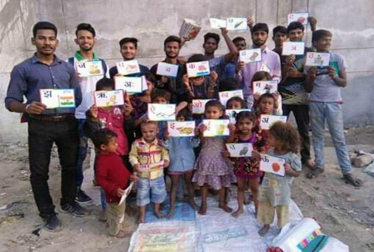 somnath kashyap teaches children of slum areas