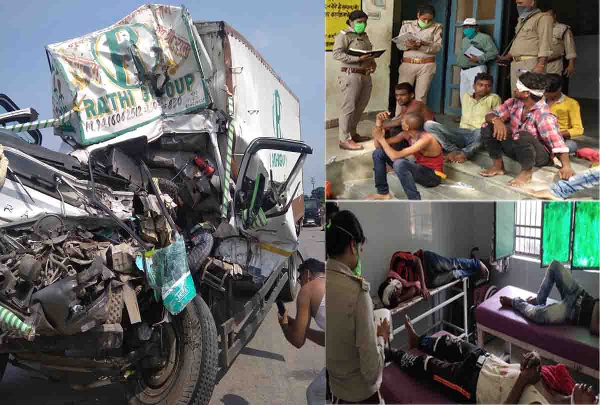 Container collided with standing trola, 19 injured