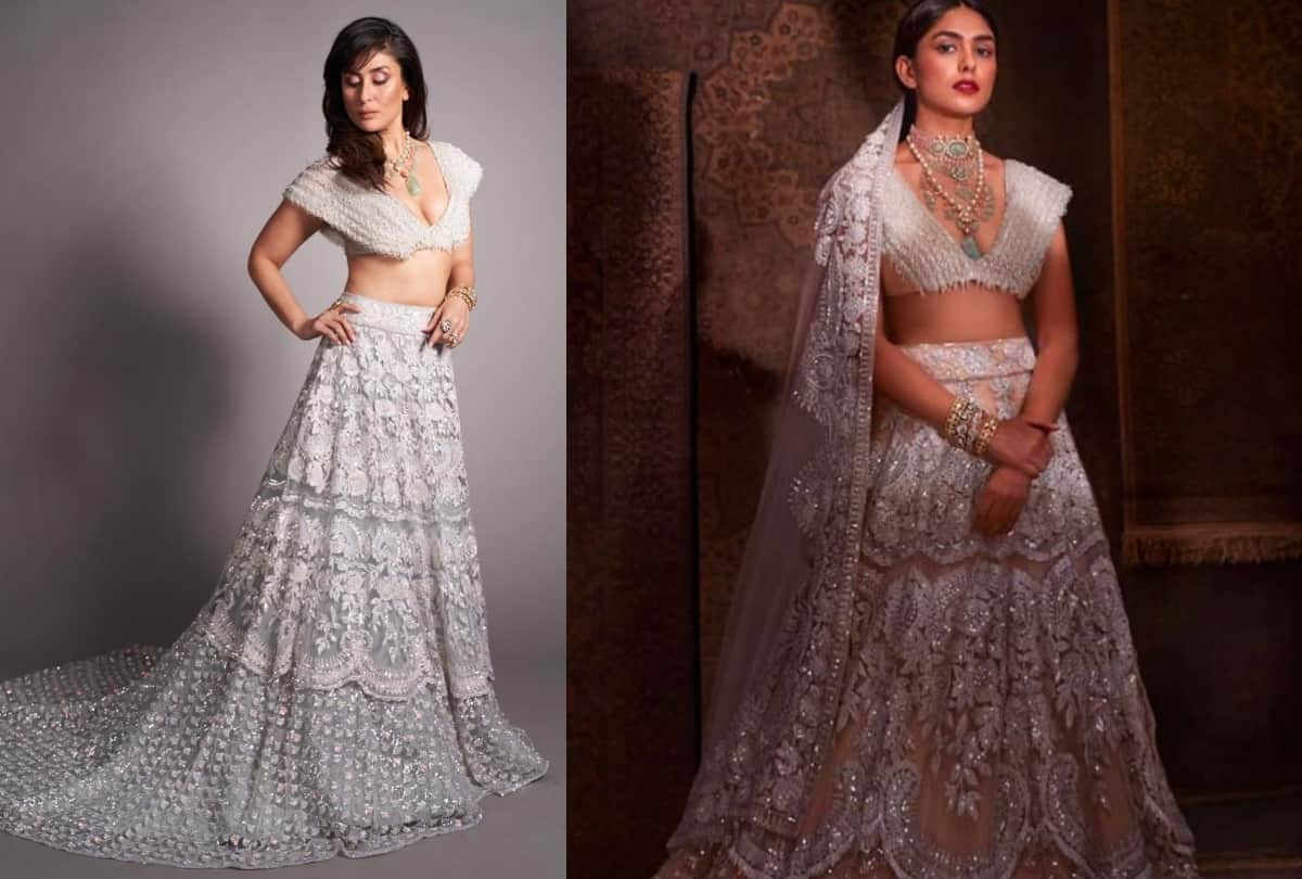 mrunal thakur look ravishing in red banarasi lehenga for latest photoshoot