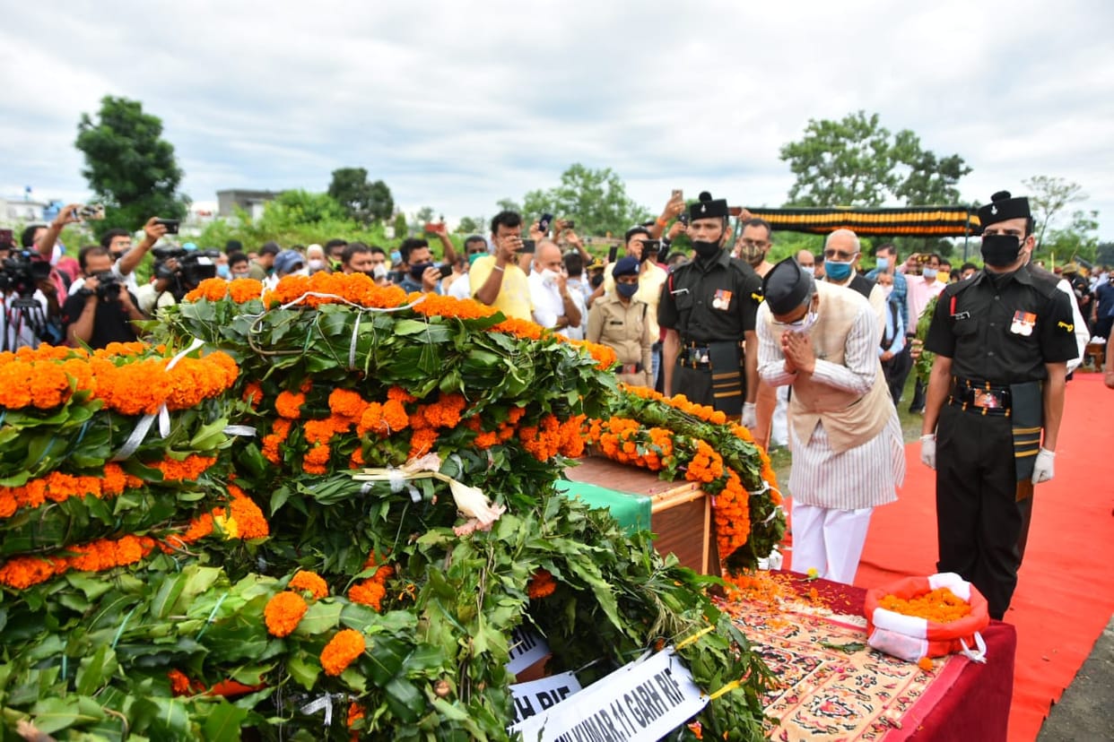 Uttarakhand news : Martyr Soldier Rajendra Singh negi cremation Today in Dehradun in haridwar