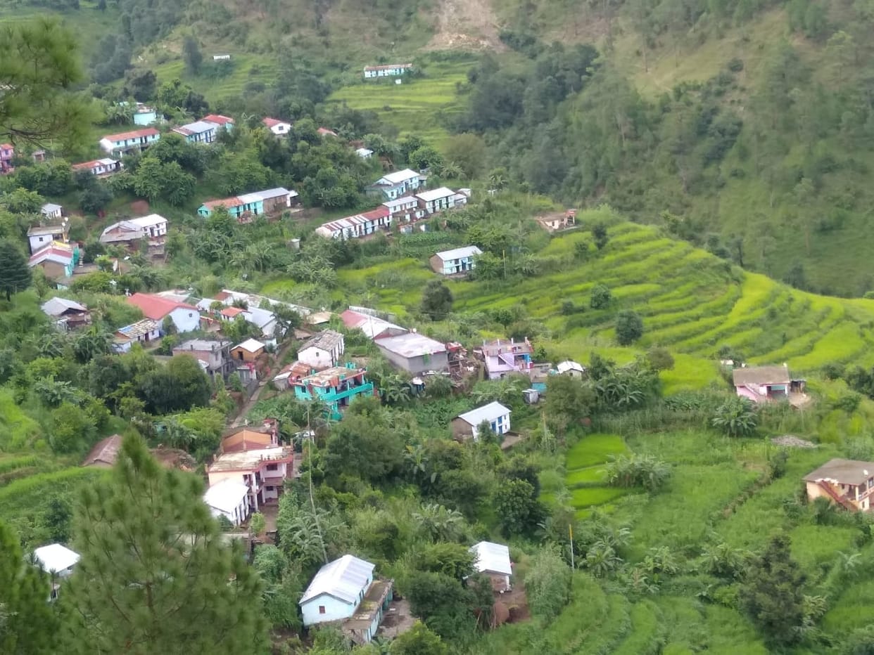 Survivors of disaster: The villagers of Papaya, which are very sensitive from landslide, swamped the form of ancient houses