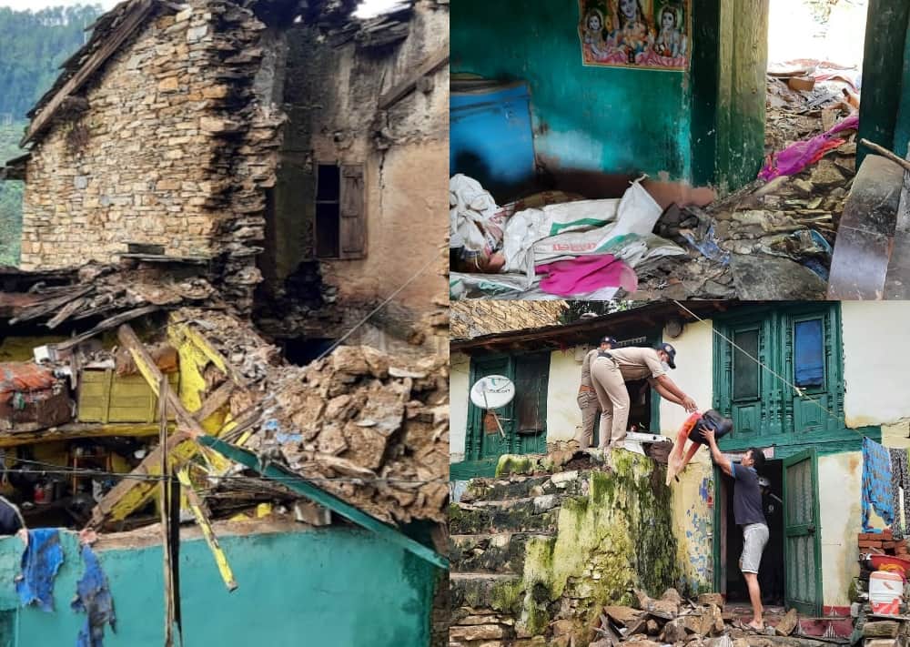 Uttarakhand Latest News Update: Father and Two children Died dirtung House collapse in pithoragarh