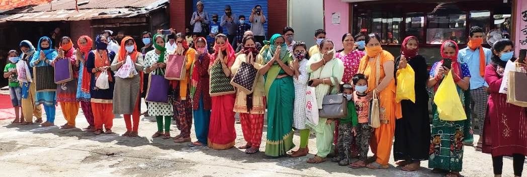 Devotees gathered to see Nanda Devi