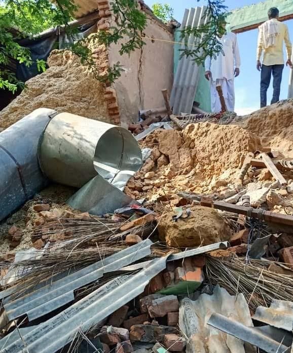 House collapsed in village, 2 injured