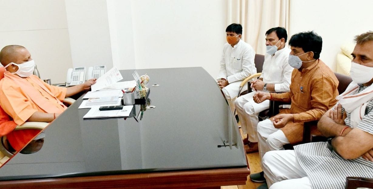 Kapil Dev and MLA met CM Yogi