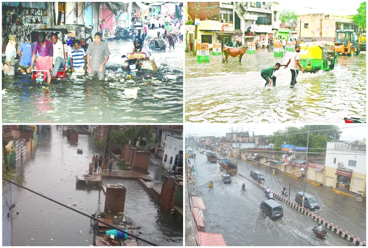 Waterlogging On The Roads After Rain In Agra News