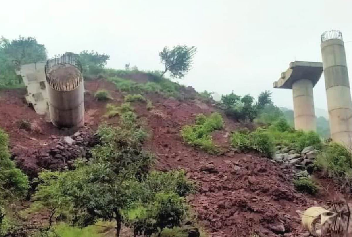 weather forecast: under construction flyover of Fourlane collapsed due to heavy rains in Himachal, houses and cow sheds also  damaged