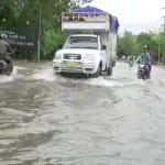 बारिश के बाद भोपाल की सड़कों पर भरा पानी