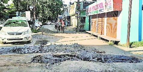Newly constructed culvert collapsed on the very first day of traffic commencing in CB Ganj