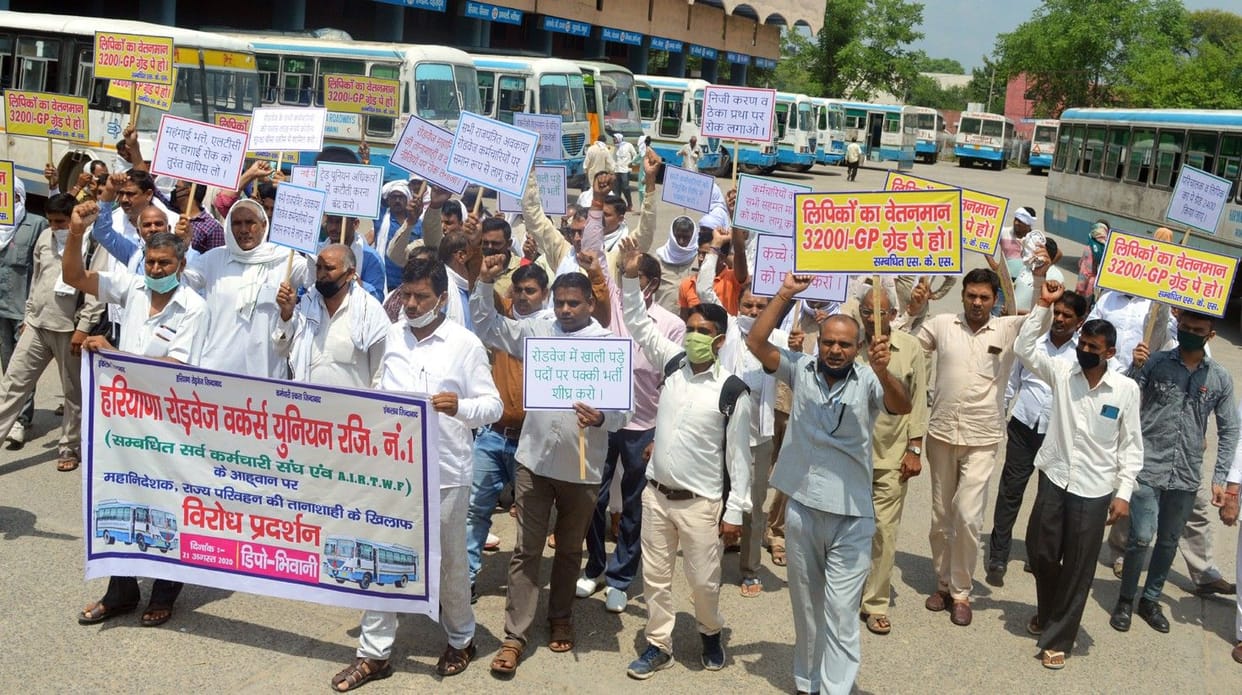 protest, roadways employee, officer