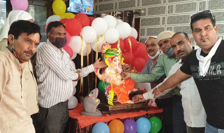 Goddess Ganpati with puja archana
