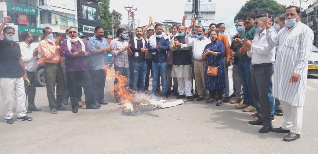 MLA Mahesh negi sexual assault case: congress protest in whole uttarakhand