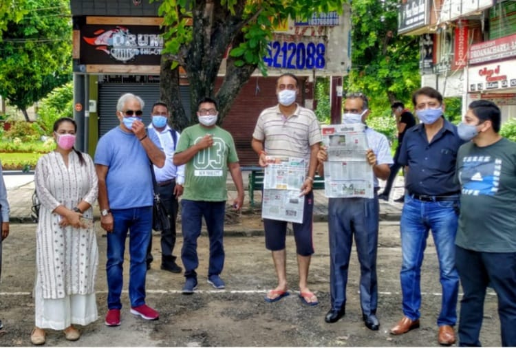 Protest Against Chandigarh Administration Weekend Lockdown Decision