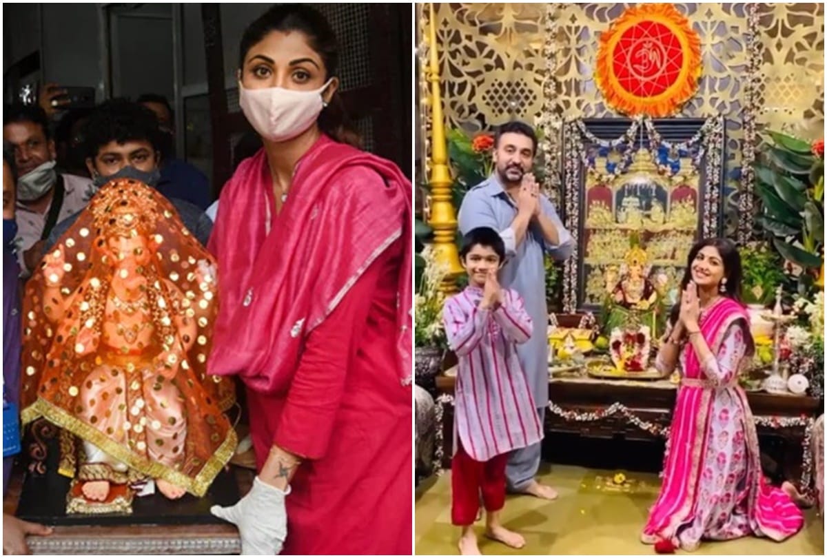 Shilpa Shetty Did Kanya Pujan on Maha Ashtami With Daughter Samisha Video Goes Viral
