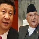 चीन के राष्ट्रपति शी जिनपिंग- नेपाल के प्रधानमंत्री केपी शर्मा ओली (फाइल फोटो)