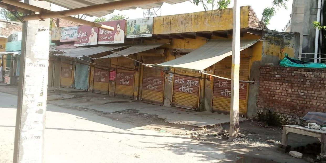 Lockdown : Shops remain closed in Nuh
