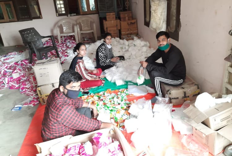 Sanitary napkins and soap packets prepared by youth for quarantine women in Chandigarh