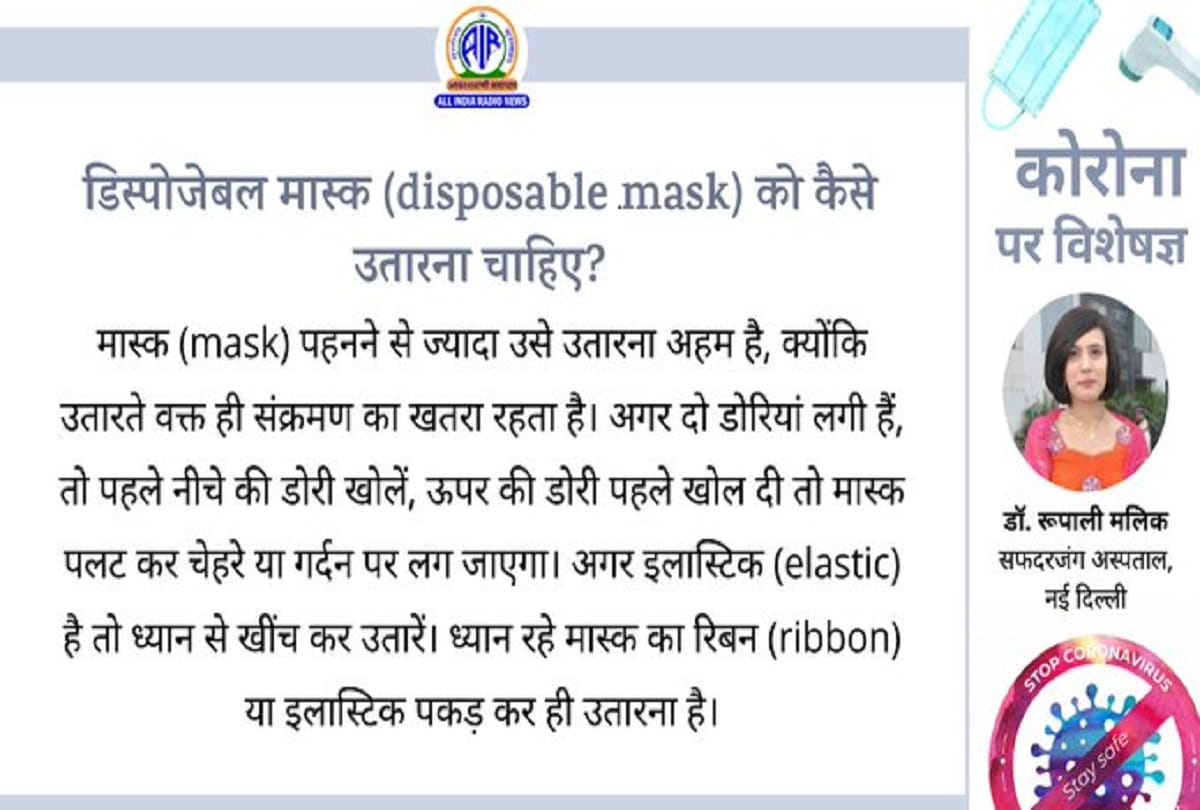 Coronavirus: how to wear and dispose mask, know what says expert about mask release and disposal