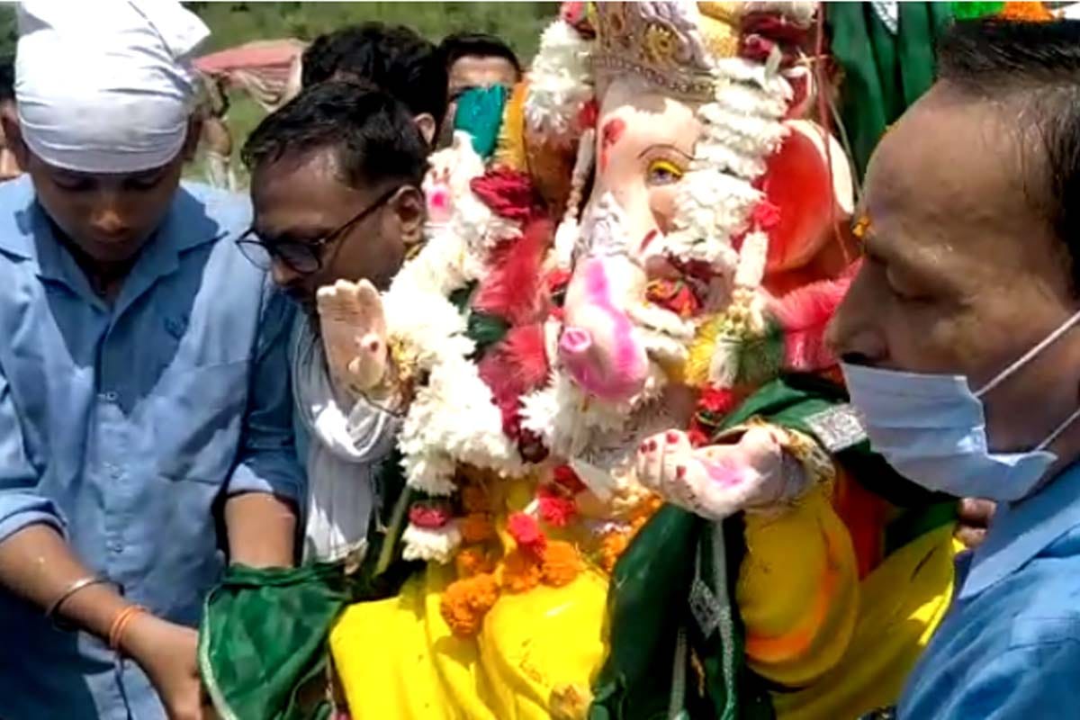 Ganesh Chaturthi 2020: Due to Corona, Ganapati immersion was done on the second day in shamli district UP