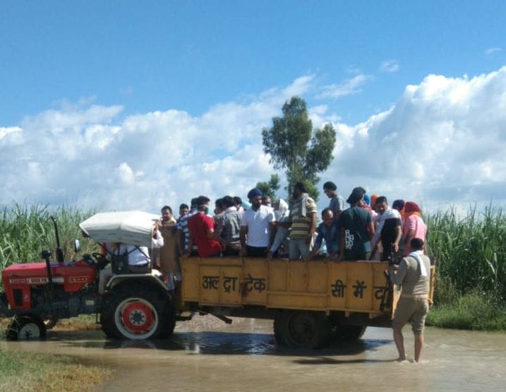 thee waterlevel of ganga back in own path but water fill in fields, farmes have fodder problems