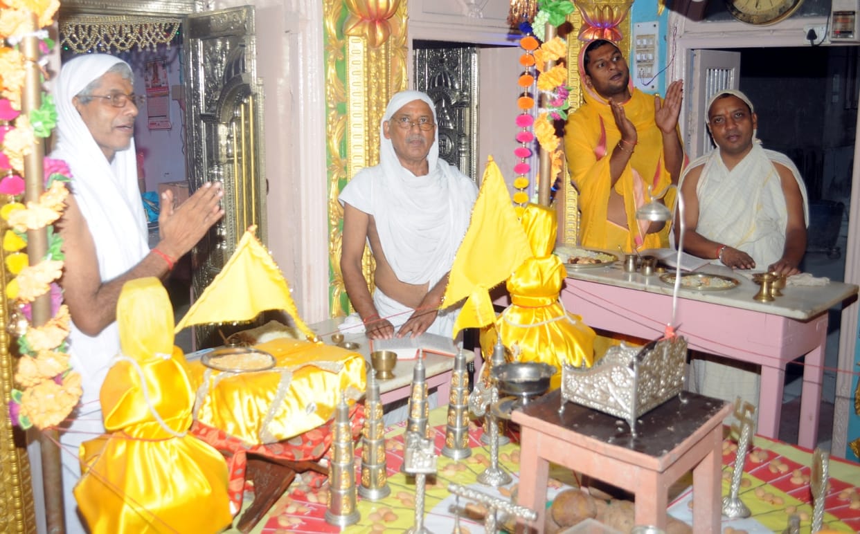 Shreeji was consecrated in homes and temples