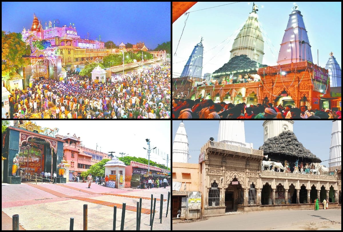 crowd of devotees gathered in the temples of Mathura Vrindavan before lockdown