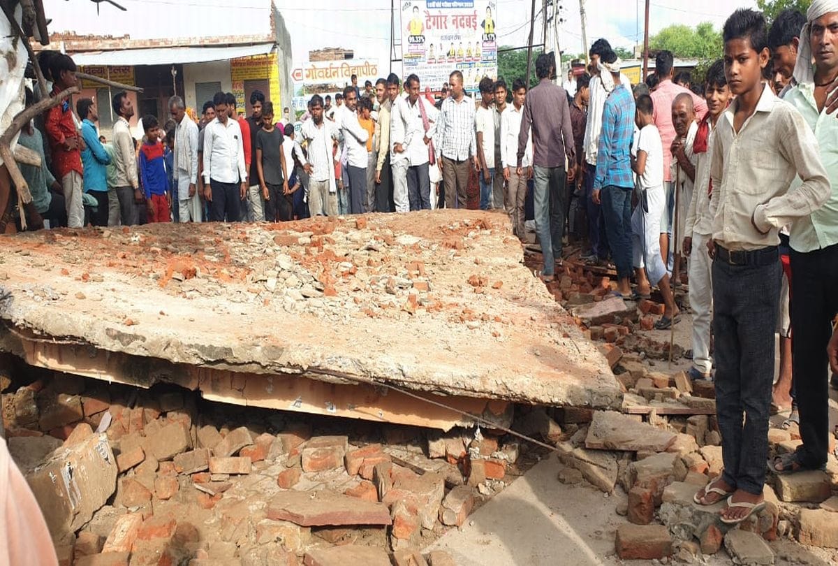 Two people died after roof of the passenger shed collapsed in mathura