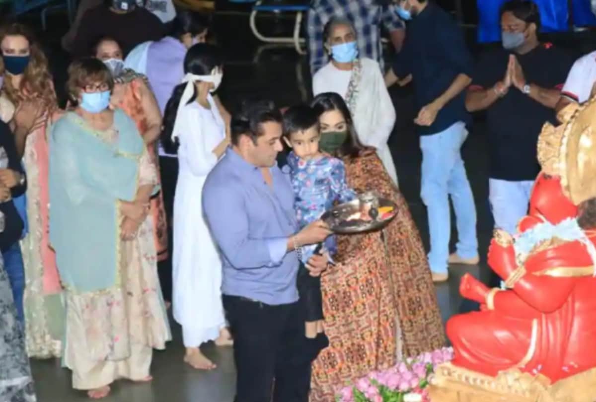 salman khan celebrate ganesh chaturthi with family