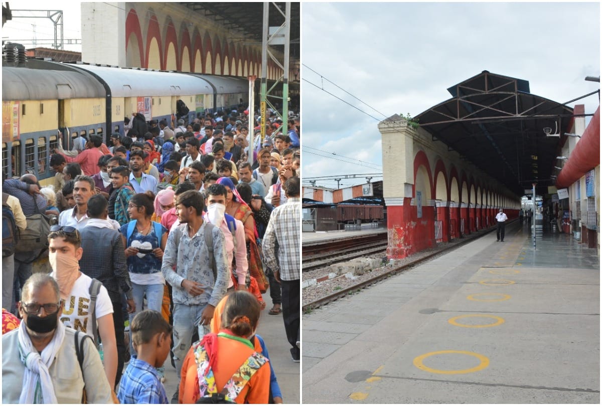 janta curfew then lockdown and now unlock Aligarh now and then see pictures