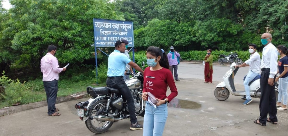 BHU Entrance exam: Five months later of lockdown Mahamana bagiya got buzzed again sudent in bhu campus varanasi