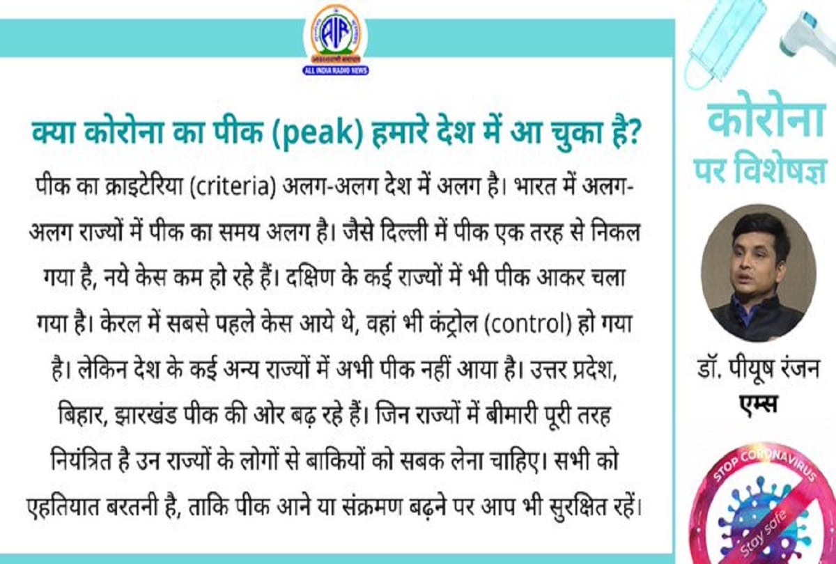 Coronavirus peak in India Important question answer on covid 19