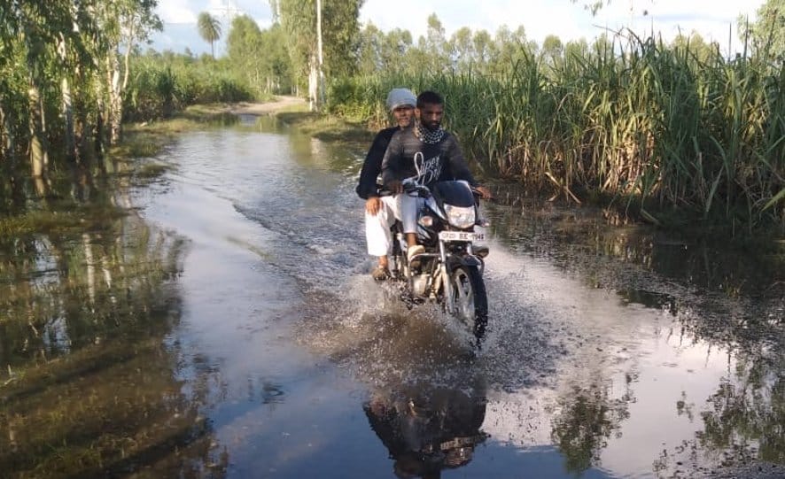 Waterlogging became a problem on the road